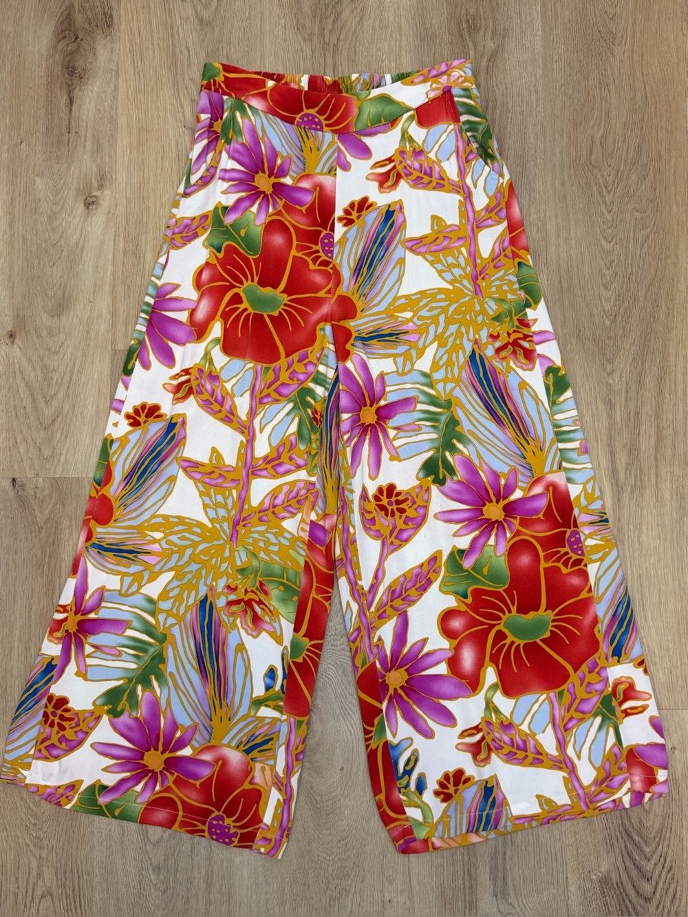 Cynthia Rowley High Waist Wide Leg Floral Culottes